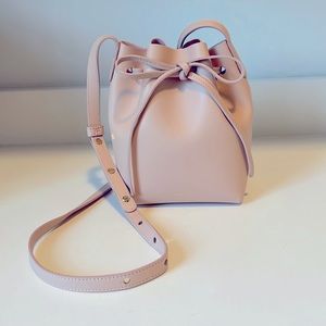 Mansur Gavriel powder, pink mini bucket bag
